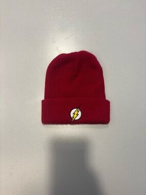 DC Comics Flash Red Beanie Hat One Size Foldable Superhero Casual